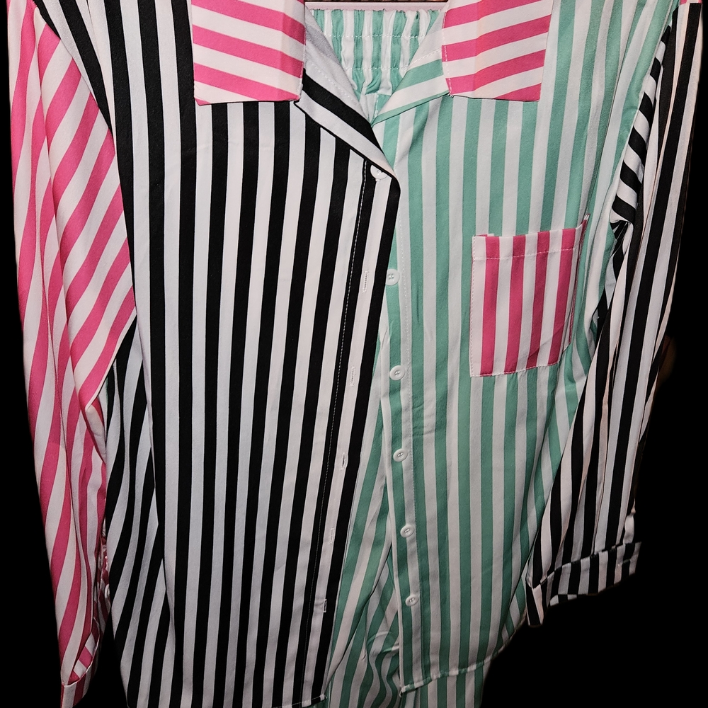 Striped Button-Up Shirt